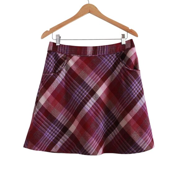 H&M Wool Blend Plaid Mini Skirt - Picture 1 of 13